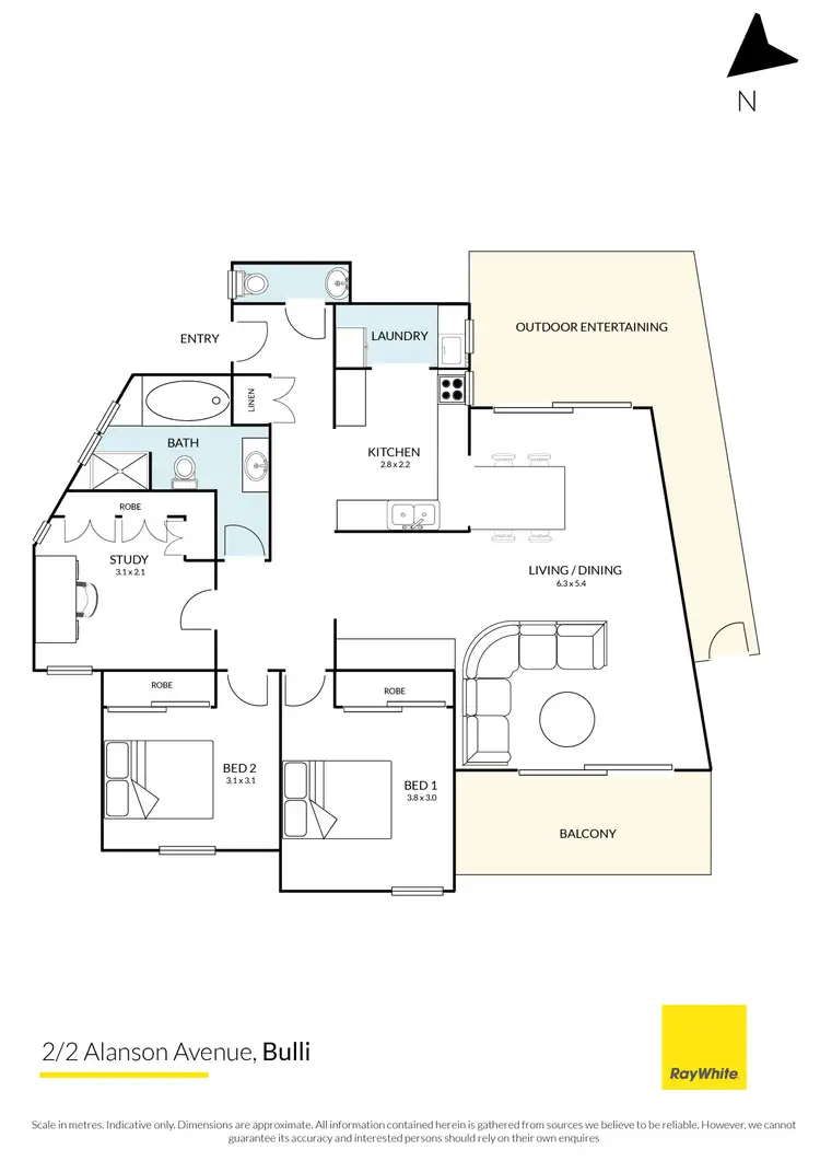 Floorplan of Homely apartment listing, 2/2 Alanson Avenue, Bulli NSW 2516