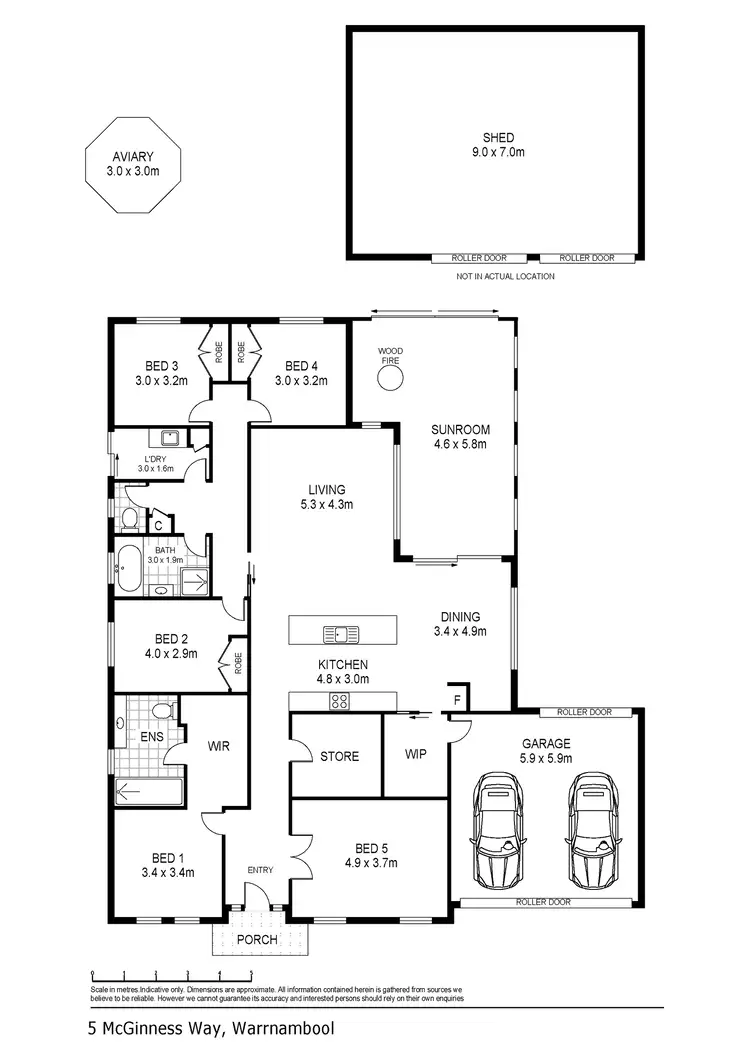 Floorplan of Homely house listing, 5 McGinness Way, Warrnambool VIC 3280