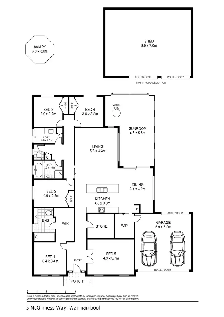 Floorplan of Homely house listing, 5 McGinness Way, Warrnambool VIC 3280