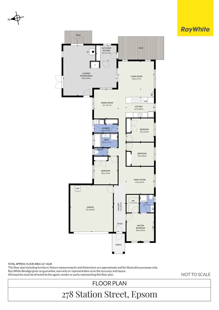 Floorplan of Homely house listing, 278 Station Street, Epsom VIC 3551