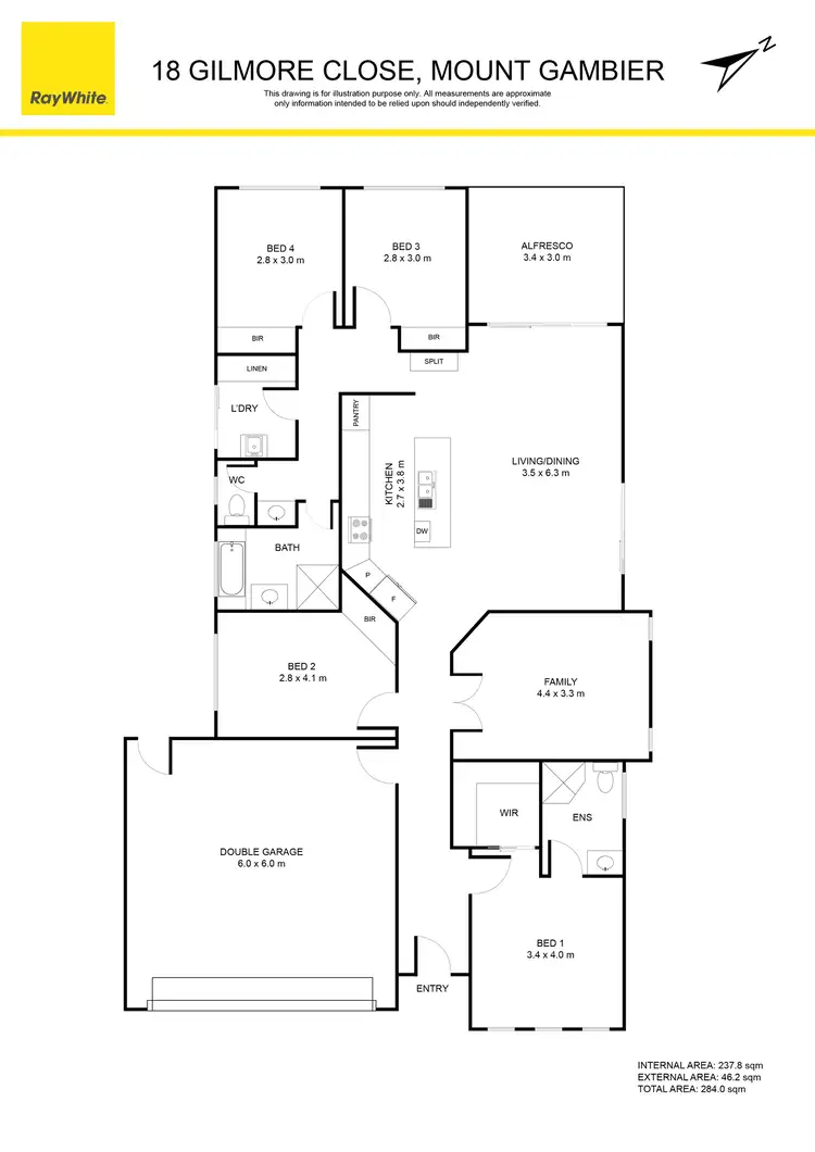 Floorplan of Homely house listing, 18 Gilmore Close, Mount Gambier SA 5290