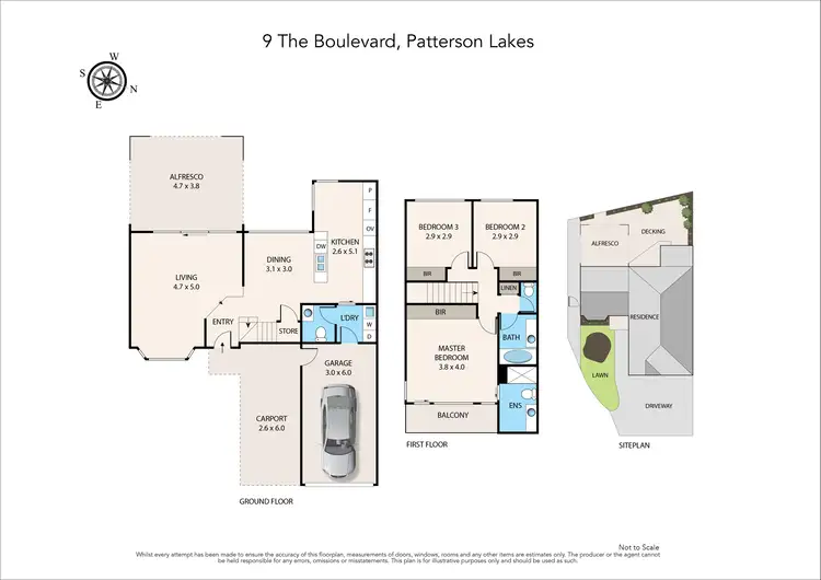 Floorplan of Homely townhouse listing, 9 The Boulevard, Patterson Lakes VIC 3197