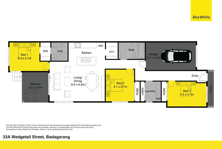 Floorplan of Homely house listing, 33A Wedgetail Street, Badagarang NSW 2540
