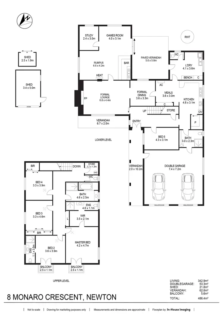Floorplan of Homely house listing, 8 Monaro Cresent, Newton SA 5074