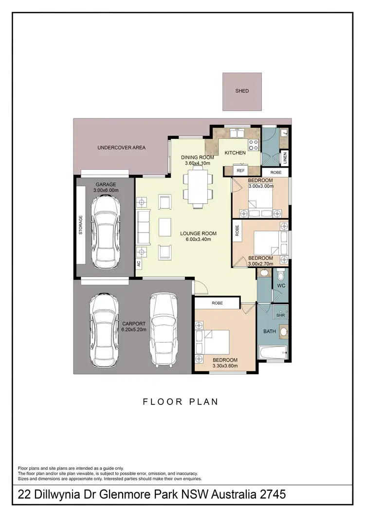 Floorplan of Homely house listing, 22 Dillwynia Drive, Glenmore Park NSW 2745
