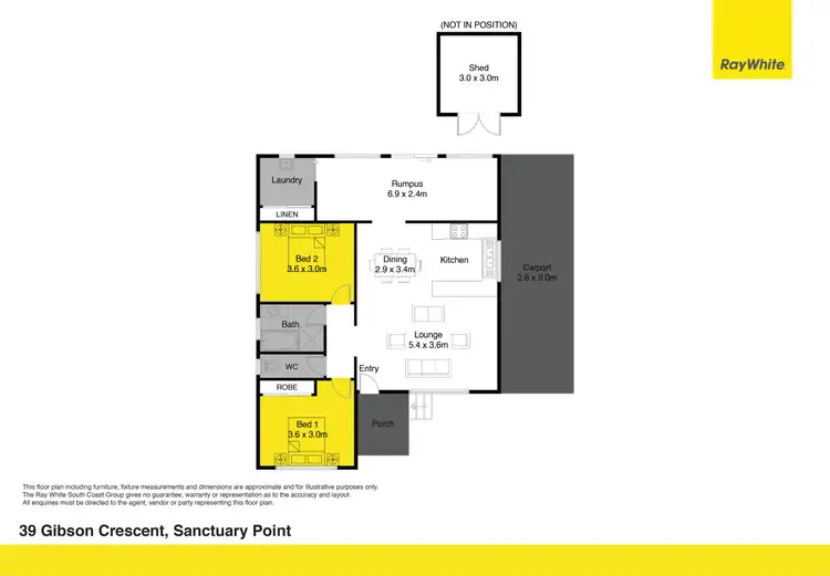 Floorplan of Homely house listing, 39 Gibson Crescent, Sanctuary Point NSW 2540
