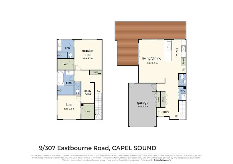 Floorplan of Homely townhouse listing, 9/307 Eastbourne Road, Capel Sound VIC 3940