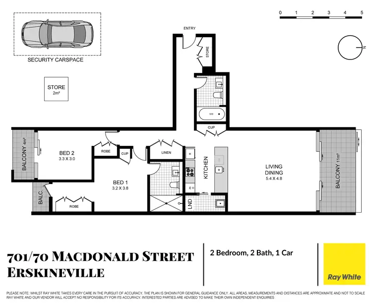 Floorplan of Homely apartment listing, 701/70 Macdonald Street, Erskineville NSW 2043