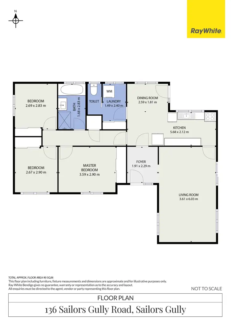 Floorplan of Homely house listing, 136 Sailors Gully Road, Sailors Gully VIC 3556