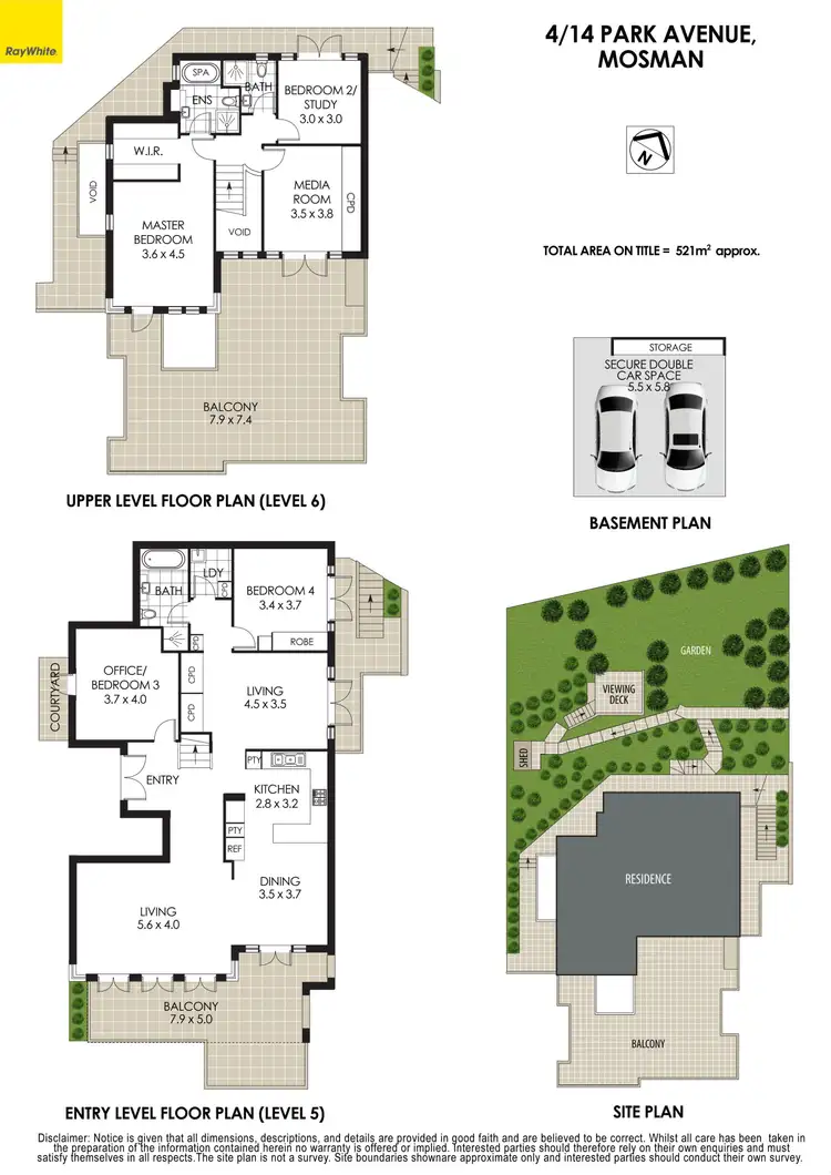 Floorplan of Homely apartment listing, 4/14 Park Avenue, Mosman NSW 2088