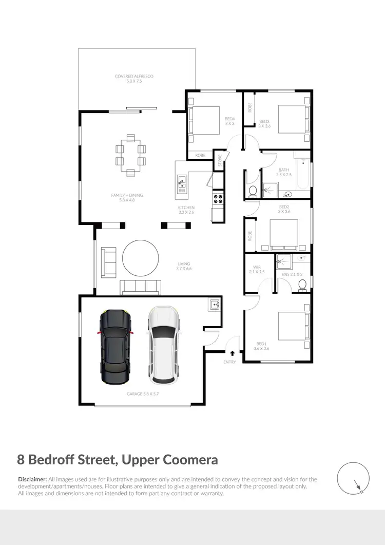 Floorplan of Homely house listing, 8 Bedroff Street, Upper Coomera QLD 4209