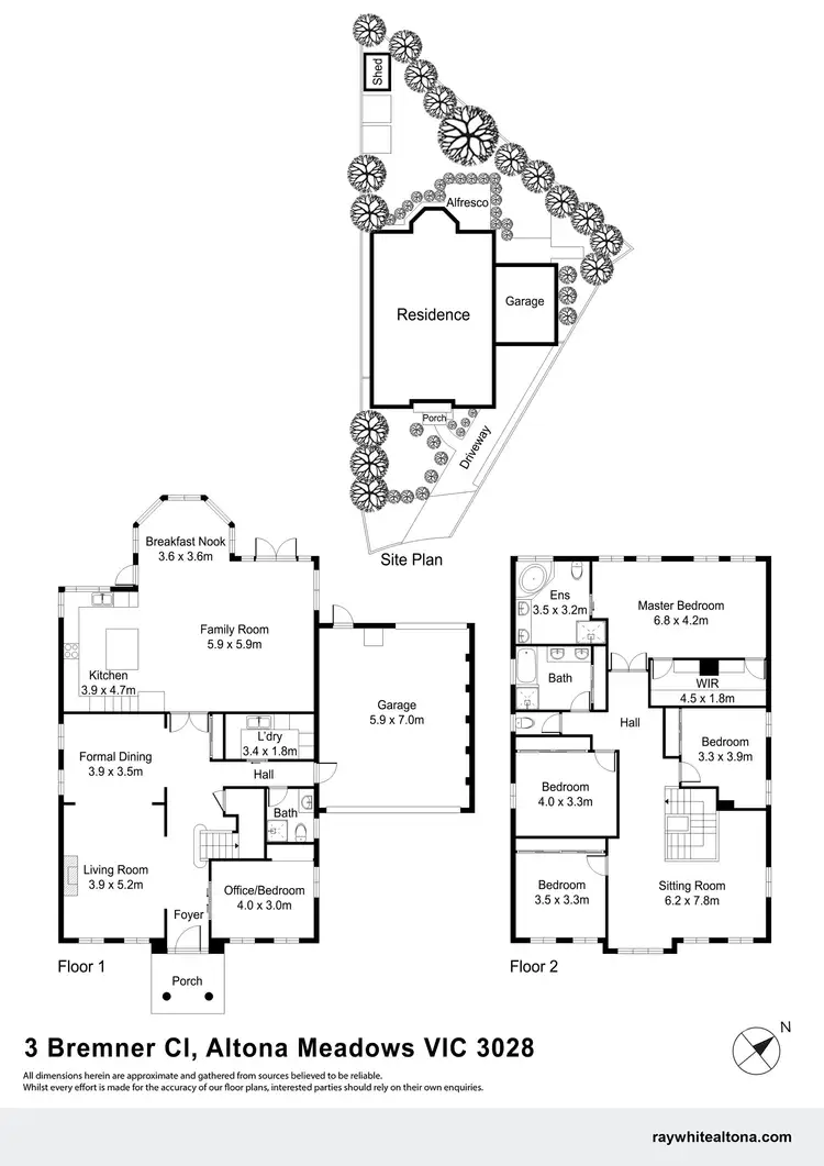 Floorplan of Homely house listing, 3 Bremner Close, Altona Meadows VIC 3028