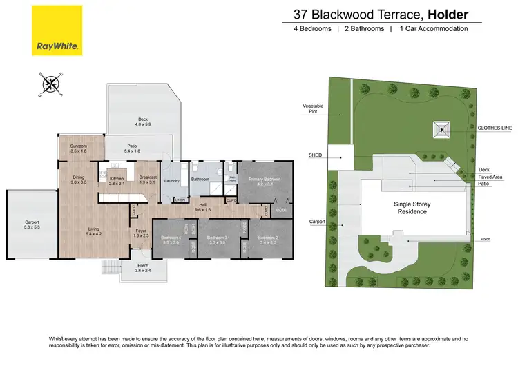 Floorplan of Homely house listing, 37 Blackwood Terrace, Holder ACT 2611