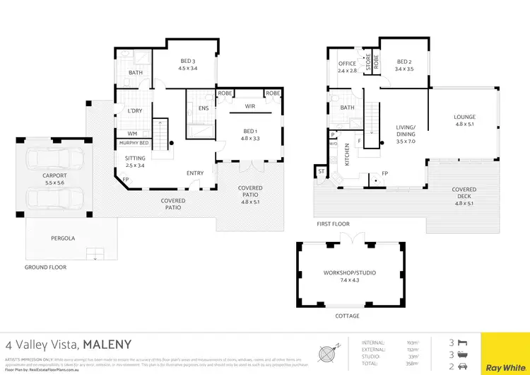 Floorplan of Homely house listing, 4 Valley Vista, Maleny QLD 4552