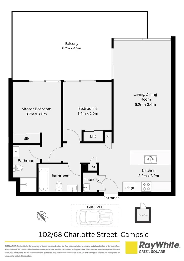 Floorplan of Homely apartment listing, 102/68 Charlotte Street, Campsie NSW 2194