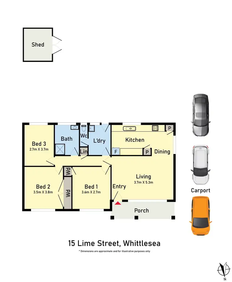 Floorplan of Homely house listing, 15 Lime Street, Whittlesea VIC 3757