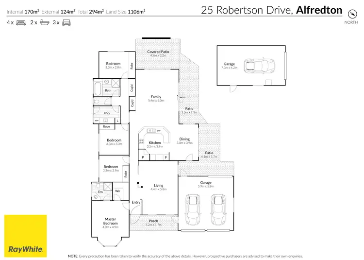 Floorplan of Homely house listing, 25 Robertson Drive, Alfredton VIC 3350