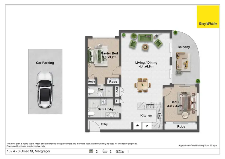 Floorplan of Homely unit listing, 10/6 Omeo Street, Macgregor QLD 4109