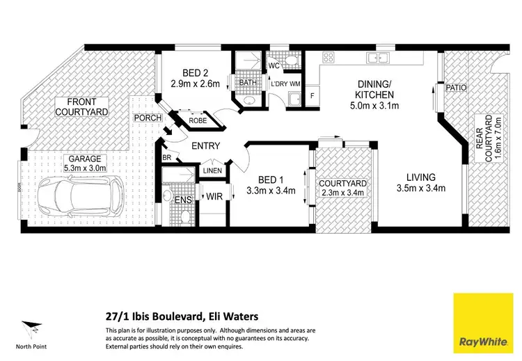 Floorplan of Homely unit listing, 27/1 Ibis Boulevard, Eli Waters QLD 4655