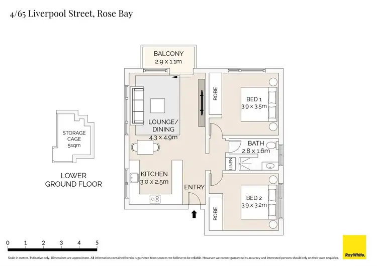Floorplan of Homely apartment listing, 4/65 Liverpool Street, Rose Bay NSW 2029