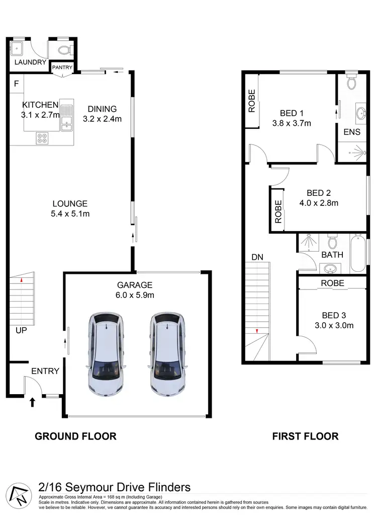 Floorplan of Homely house listing, 2/16 Seymour Drive, Flinders NSW 2529