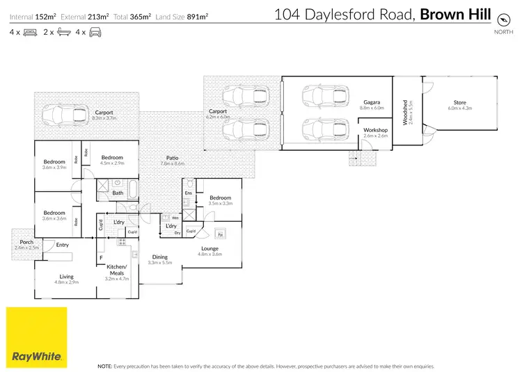 Floorplan of Homely house listing, 104 Daylesford Road, Brown Hill VIC 3350