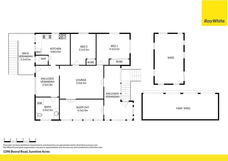 Floorplan of Homely rural property listing, 1396 Booral Road, Sunshine Acres QLD 4655