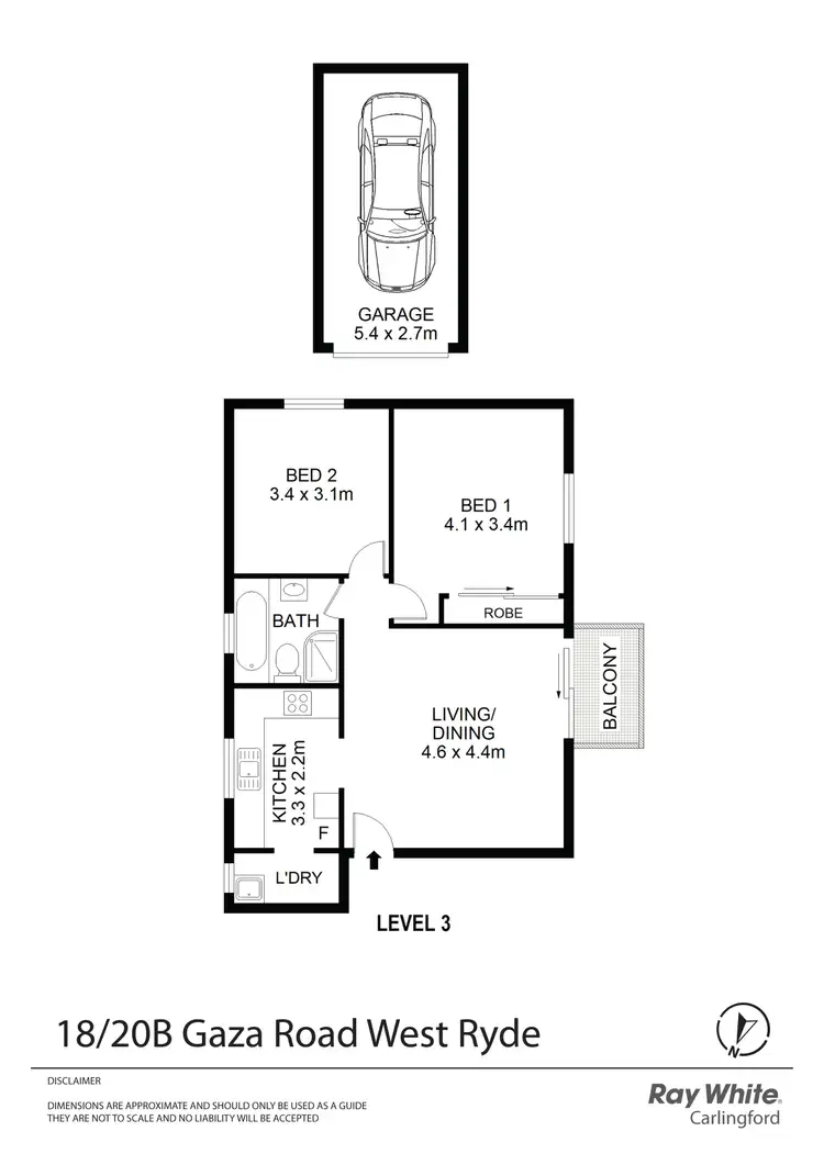 Floorplan of Homely unit listing, 18/20B Gaza Road, West Ryde NSW 2114