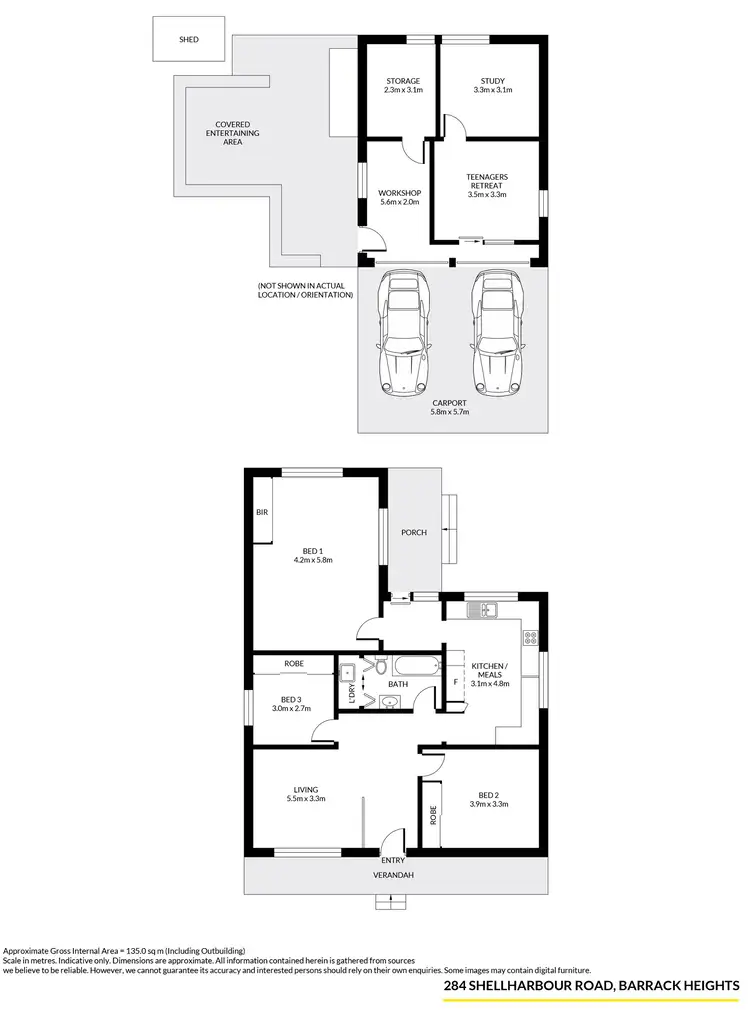 Floorplan of Homely house listing, 284 Shellharbour Road, Barrack Heights NSW 2528