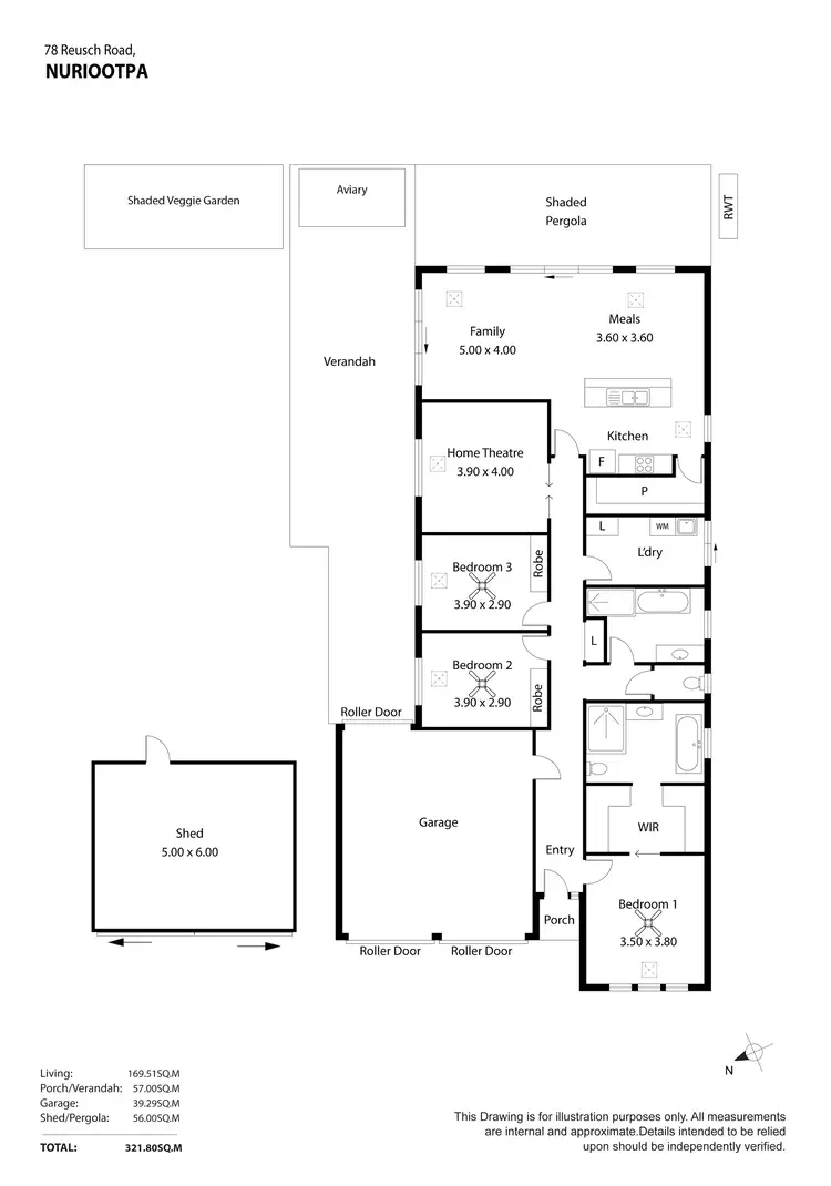 Floorplan of Homely house listing, 78 Reusch Drive, Nuriootpa SA 5355