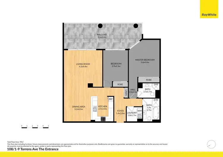 Floorplan of Homely unit listing, 108/1-9 Torrens Avenue, The Entrance NSW 2261