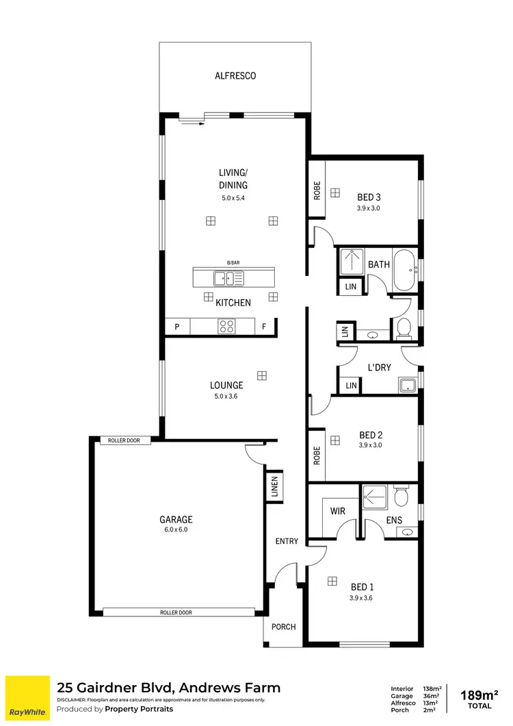Floorplan of Homely house listing, 25 Gairdner Boulevard, Andrews Farm SA 5114