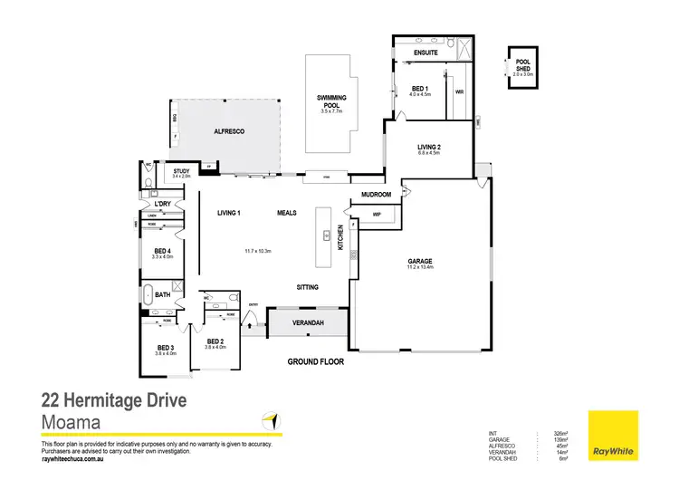 Floorplan of Homely house listing, 22 Hermitage Drive, Moama NSW 2731