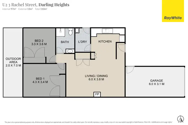 Floorplan of Homely unit listing, 2/3 Rachel Street, Darling Heights QLD 4350