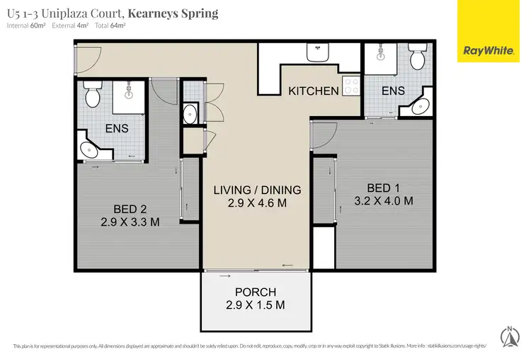 Floorplan of Homely unit listing, 5/1-3 Uniplaza Court, Kearneys Spring QLD 4350