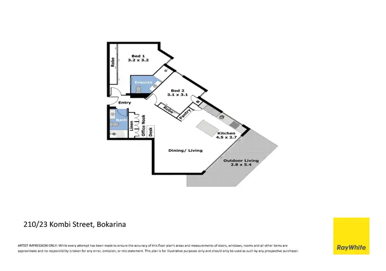 Floorplan of Homely unit listing, Unit 210/23 Kombi Street, Bokarina QLD 4575