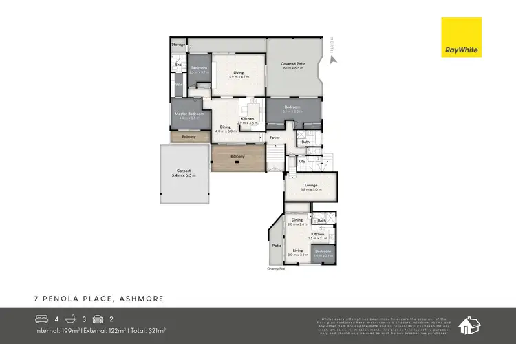 Floorplan of Homely house listing, 7 Penola Place, Ashmore QLD 4214