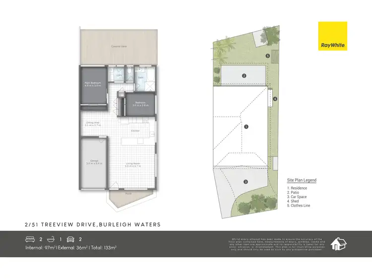 Floorplan of Homely semi-detached listing, 2/51 Treeview Drive, Burleigh Waters QLD 4220