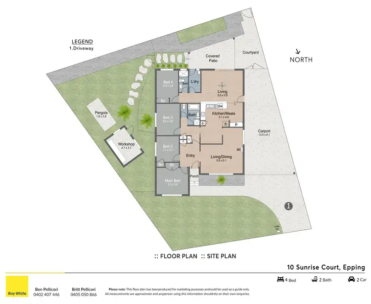 Floorplan of Homely house listing, 10 Sunrise Court, Epping VIC 3076
