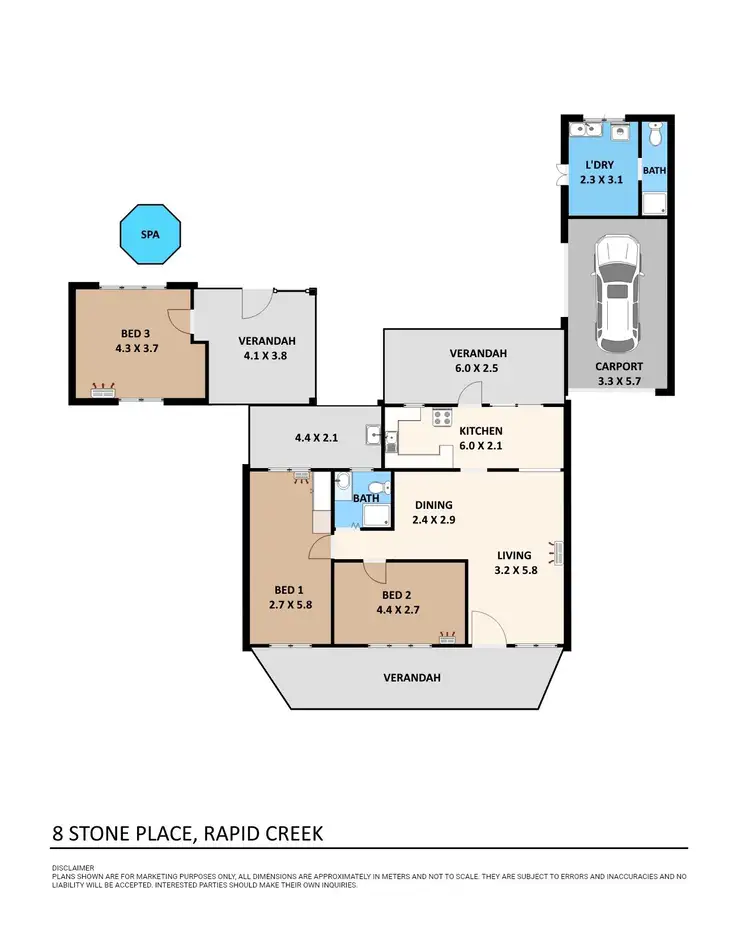 Floorplan of Homely house listing, 8 Stone Place, Rapid Creek NT 810