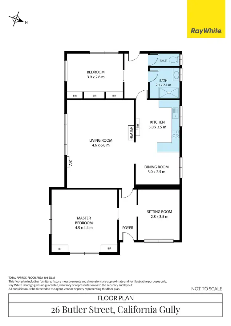 Floorplan of Homely house listing, 26 Butler Street, California Gully VIC 3556