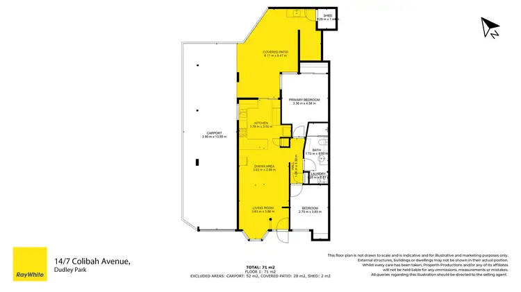 Floorplan of Homely apartment listing, 14/7 Coolibah Avenue, Dudley Park WA 6210