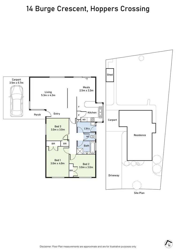 Floorplan of Homely house listing, 14 Burge Crescent, Hoppers Crossing VIC 3029