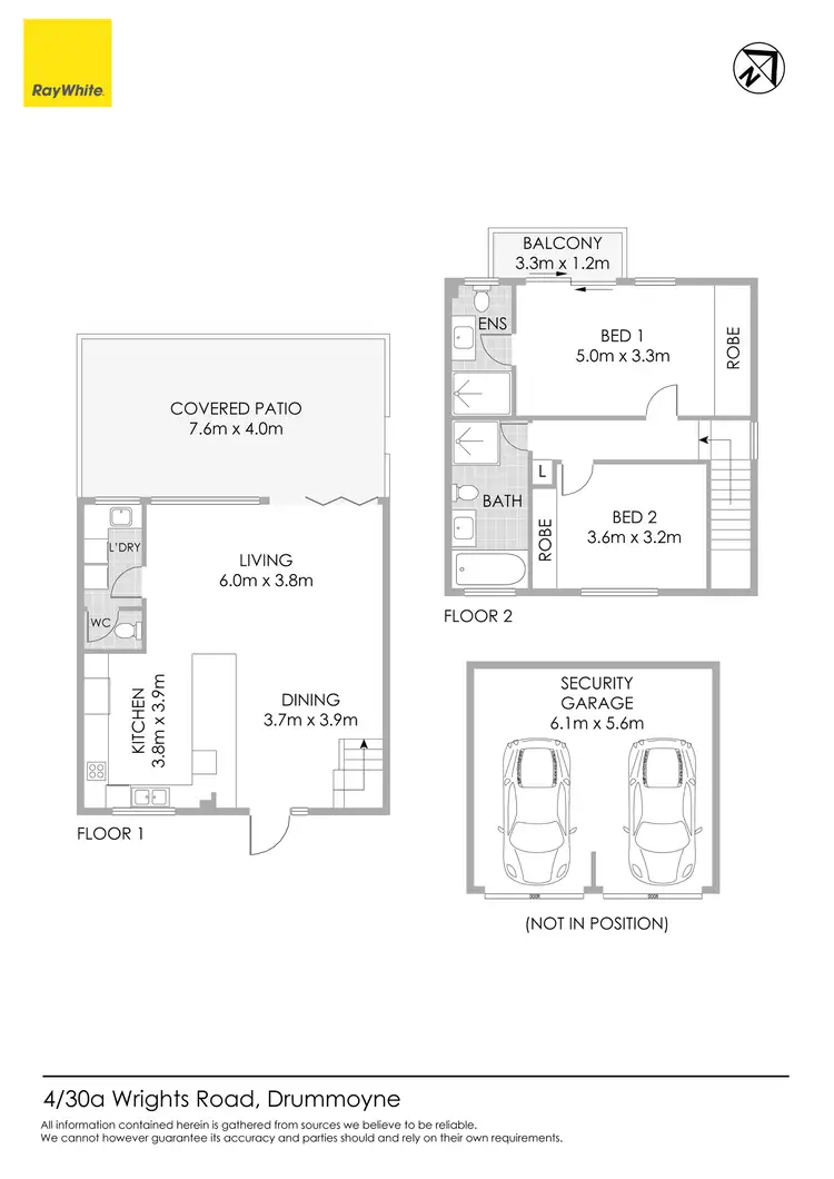 Floorplan of Homely townhouse listing, 4/30A Wrights Road, Drummoyne NSW 2047
