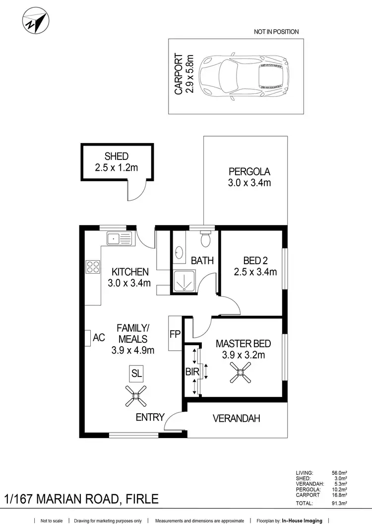 Floorplan of Homely house listing, 1/167 Marian Road, Firle SA 5070