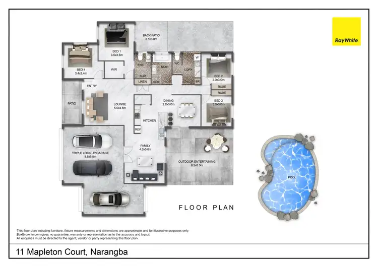 Floorplan of Homely house listing, 11 Mapleton Court, Narangba QLD 4504