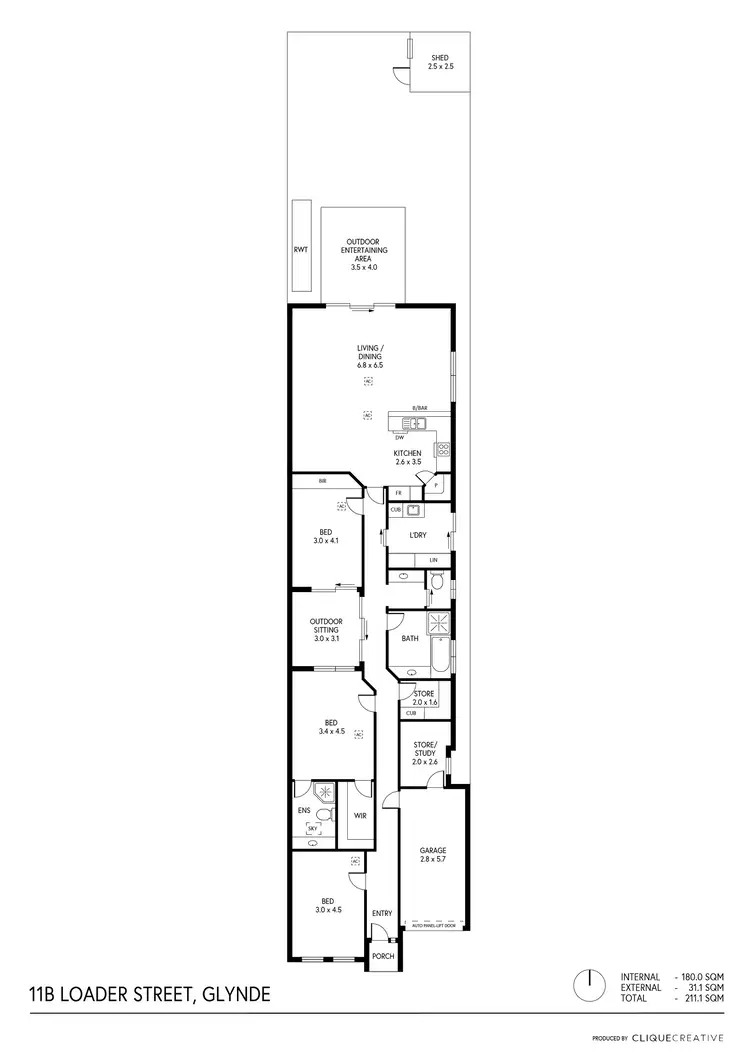 Floorplan of Homely house listing, 11B Loader Street, Glynde SA 5070