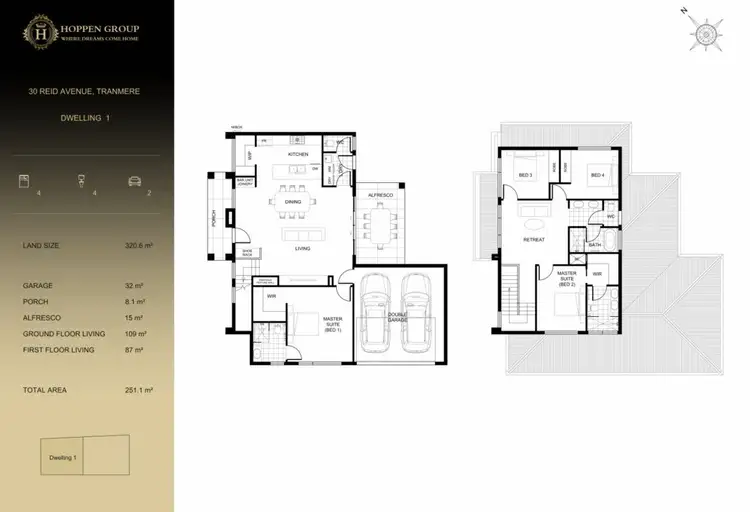 Floorplan of Homely house listing, D1 & D2/30 Reid Avenue, Tranmere SA 5073