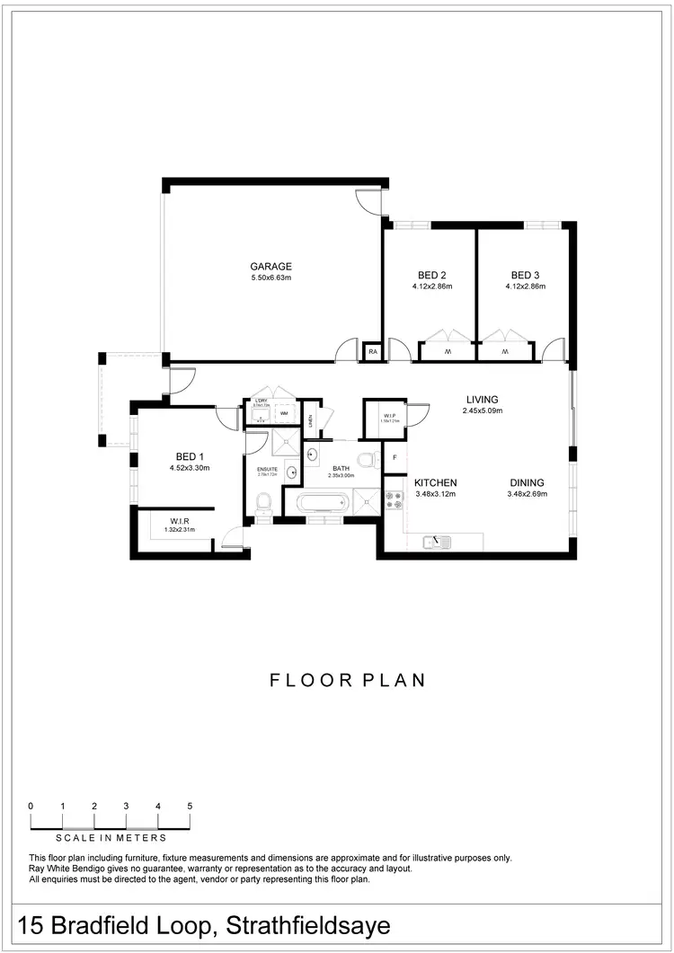 Floorplan of Homely house listing, 15 Bradfield Loop, Strathfieldsaye VIC 3551
