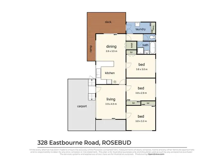 Floorplan of Homely house listing, 326 Eastbourne Road, Rosebud VIC 3939